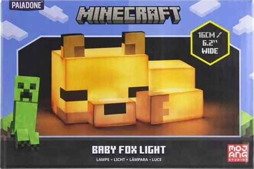 Minecraft Fuchs Nachtlicht - Offiziell lizenziert, süße Lampe für Jungs und Mädchen, perfektes Gaming-Zimmerzubehör und Kinderzimmer-Deko