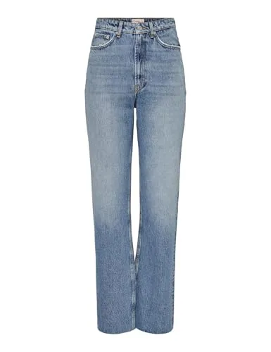 ONLY Regular-fit-Jeans Riley - Blau 32 - Moderne Regular-fit-Jeans in blue denim, aus 80% Baumwolle und recyceltem Material, ideal für nachhaltige Mode. Perfekt für einen lässigen Look!