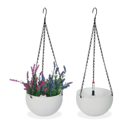 Produktbild Blumenampel mit wasserspeicher Hängeblumentopf Hydrokultur Blumentopf Kunststoff
