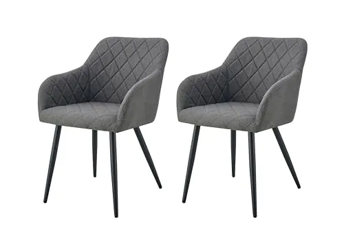 Mid.you Stuhl-Set Lea, Anthrazit, Oeko-Tex® Standard 100 - Elegantes Stuhl-Set Lea in Anthrazit, ideal für Esszimmer. Mit geprüfter Qualität und stilvollem Design für angenehmes Sitzen und ansprechende Atmosphäre.
