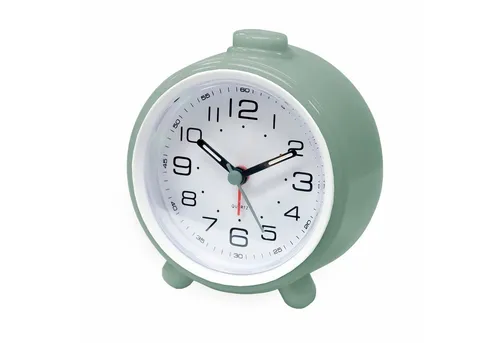 Miraval Quarzwecker Analoger Wecker Grün Snooze, Beleuchtung & geräuscharm