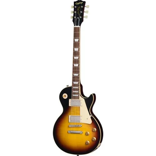 Epiphone 1959 Les Paul Standard Tobacco Burst - Gitarren, inspiriert von der Gibson Custom Collection mit AAA Riegelahorn und Mahagoni, inklusive Hartschalenkoffer für optimalen Schutz.