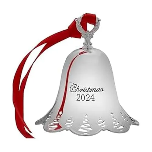 Towle 2024 versilberte durchbohrte Glocke Ornament 45. Auflage