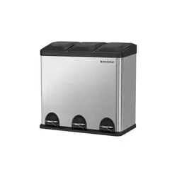 SONGMICS 45L Mülleimer Küche mit 3 Fächern von SONGMICS