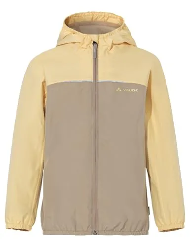 VAUDE Unisex Kinder Kids Turaco Jacket III, Vanilla, 98 EU - Funktionsjacke für Kinder, wasserdicht, winddicht und atmungsaktiv – ideal für aktive Abenteuer, leicht verpackbar aus 100 % recyceltem Polyester.