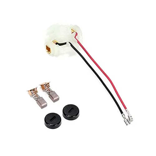 Paar Kohlebürsten + 1 x Bürstenhalter + 2 x Bürstenabdeckung Set CB430 kompatibel mit Makita BGA450/BGA452/DGA452/GA400/BGA402/GA400D 1