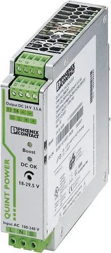 Phoenix Contact 2866747 Hutschienen-Netzteil 24V/DC 3.5A - Steuerungstechnik für höchste Anlagenverfügbarkeit mit SFB-Technology und Power Boost für zuverlässiges Starten schwieriger Lasten.