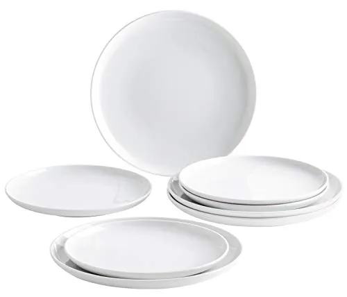 KAHLA BBQ Grillteller-Set 8tlg. für 4 Personen - Speiseteller aus hochwertigem, pflegeleichtem Porzellan, ofenfest, mikrowellenfest und spülmaschinenfest. Nachhaltig hergestellt in Deutschland, vegan und ohne schädliche Stoffe.