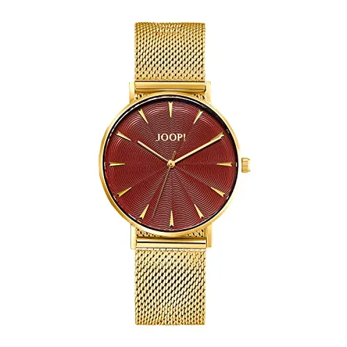 Joop! Armbanduhr Damen Quarz Analog, mit Edelstahl Armband, Orange, 5 bar Wasserdicht, Kommt in Uhren Geschenk Box, 2035554