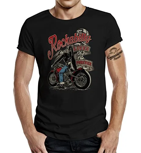 GASOLINE BANDIT Rockabilly T-Shirt original Design: Rockabilly Lives Forever!