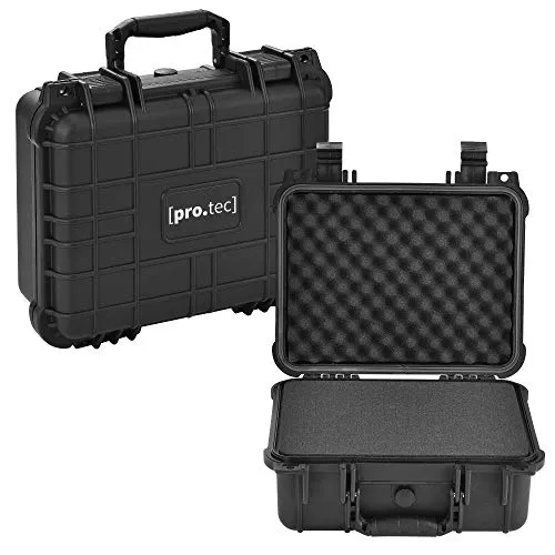 pro.tec Schutzkoffer 35 x 29,5 x 15 cm - Kamerataschen, stabiler Universalkoffer mit IP55 Schutz, ideal für den sicheren Transport von Kameras und wertvollen Geräten auf Reisen.
