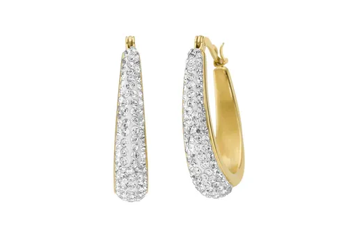 Firetti Paar Creolen mit Kristallstein von Firetti