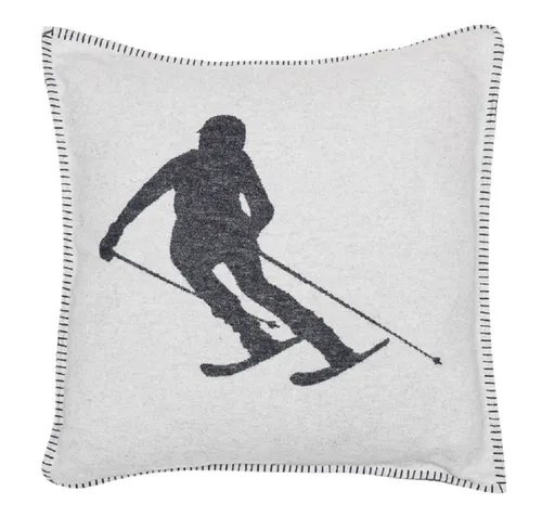 DAVID FUSSENEGGER Kissenhülle Sylt 'Skifahrer' 50 x 50 cm