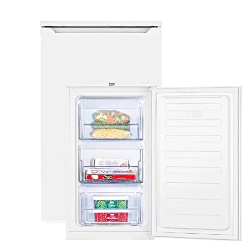 Beko FS166020 Statischer Gefrierschrank - Tiefkühler mit 66 Litern Inhalt, energieeffizient in Klasse E (A+), ideal für kleine Küchen und Wohnräume.