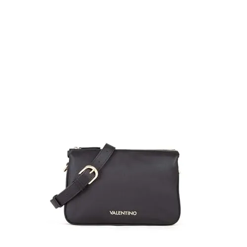Valentino Bags Damen Schultertasche Zero RE nero - Handtaschen mit verstellbarem, abnehmbarem Schultergurt, drei Fächer im Hauptfach und stilvolles Logo-Design, perfekt für jeden Anlass.