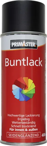 Primaster Lackspray 400 ml verkehrsschwarz seidenglänzend