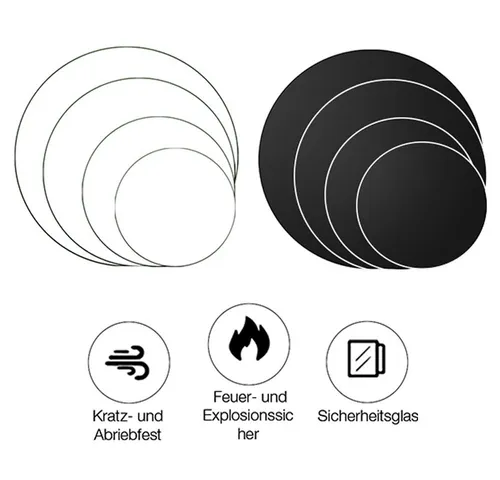 Mucola Glastisch Kaminglas Tischplatte von Mucola