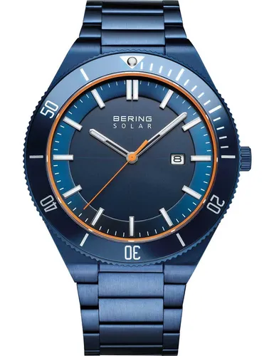 BERING Herren Uhr Solar Movement - Edelstahl & Saphirglas 14443-797 - Armbanduhren für Herren mit Solar-Technologie, die sich durch Licht auflädt und bis zu 12 Monate läuft. Hochkratzfestes Saphirglas und 10 ATM Wasserdichtigkeit machen sie ideal für den Alltag.