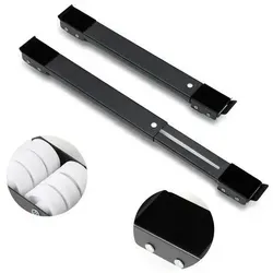 Waschmaschinen Untergestell 2er Set mit Möbelrollen und Bremse, verstellbar 45-72cm, 300kg belastbar, Weiß