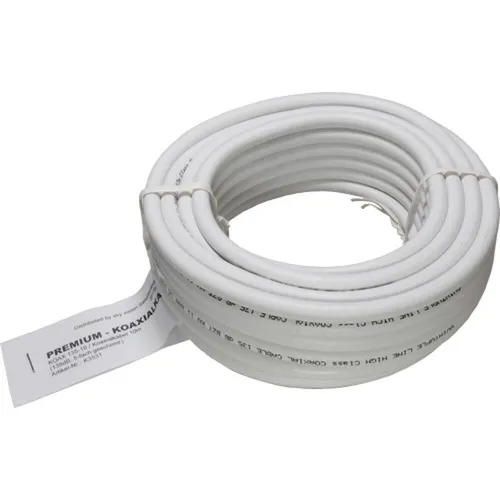 Sky Vision SAT/BK Koaxialkabel 135dB | 5-fach geschirmt weiß 10m 0,79 EUR/m