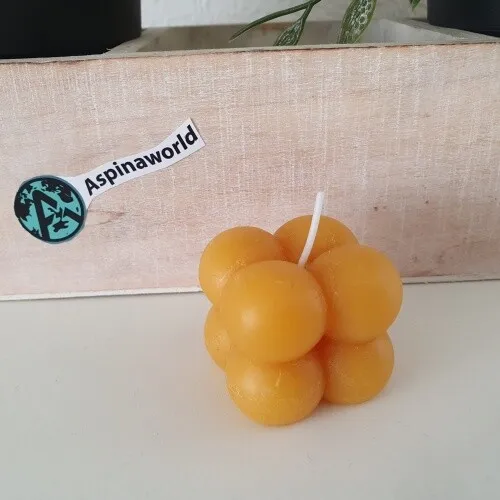 Produktbild Bienenwachskerze Bubble Würfel Kerze 3 cm - Würfel Kerze
