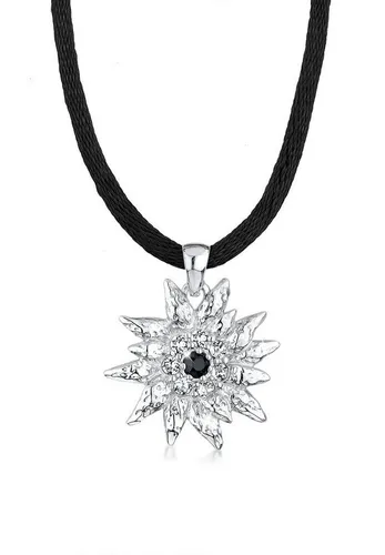 Elli Kette mit Anhänger Edelweiss Weiß 925 Sterling Silber, mit Kristallen von Swarovski®, Edelweiss