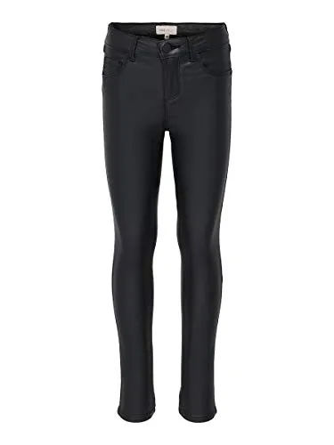 ONLY Girl Hose Beschichtete 152 Black - Damen-Hosen aus Kunstleder mit hoher Taille und Skinny Fit für einen trendigen Look, ideal für stylische Outfits.