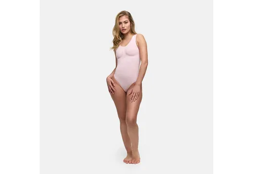 creamy fabrics Damen Shapewear Bodysuit mit starken Kompressionseffekten - Der figurformende Bodysuit mit breiten Trägern bietet starke Kompression für Bauch und Taille. Nahtlos und unsichtbar unter Kleidung, sorgt er für eine glatte Silhouette und definiert sanft die Kurven.