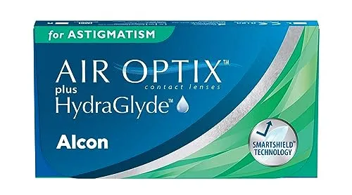 Air Optix plus HydraGlyde for Astigmatism Monatslinsen weich | 3 Stück | BC 8.7 mm | DIA 14.5 mm | CYL -01.75 | ACHSE 100 | -04.00 Dioptrien