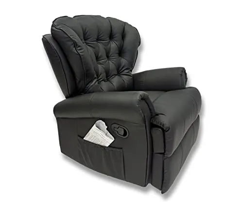 abc HOME | Sessel | Liegefunktion (Polyurethan, Schwarz)