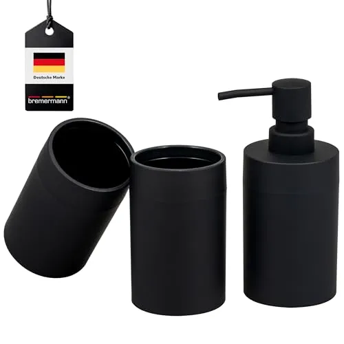 Produktbild bremermann Badezimmer-Set Savona 3tlg. mit Soft-Touch Oberfläche