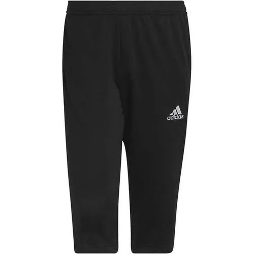 ADIDAS Herren Teamhose Entrada 22 3/4 - Die 3/4-Fußballhose für Herren bietet optimalen Tragekomfort mit elastischem Bund und Kordelzug. Ideal für Sport und Freizeit, überzeugt sie durch ihr modernes Design und die Verwendung von recycelten Materialien.