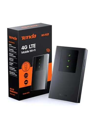 Tenda MF3 Mobiler WLAN Router für SIM-Karten - Router mit Wi-Fi 6 und 3000 Mbps, ideal für unterwegs dank Dual-Band und 4G-Konnektivität.