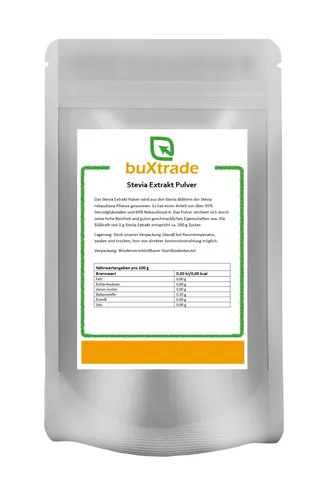 | Stevia Extrakt Pulver | natürlich | ohne Zusätze | Süßungsmittel 500 g