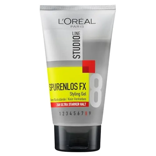 L'Oréal Paris Spurenlos Styling Haargel 150 ml - Haarstyling-Produkte mit langanhaltendem Halt und ohne Rückstände, perfekt für ein stylisches Finish den ganzen Tag.