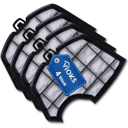 VIOKS Set 4X Motorfilter Staubsauger Ersatz für Vоrwerk Staubsauger Filter - Motorschutzfilter für Vоrwerk Kobold VK150 & Vorwеrk VK 140 Staubsauger