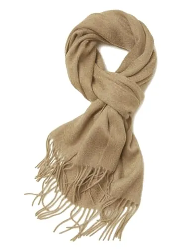 Damenschal Kaschmirschal Damen Schal Wolle Kaschmir Cashmere Schal Winterschal Wollschal - Braun Camel