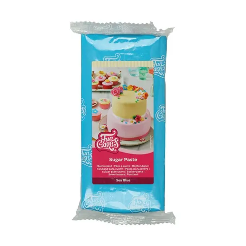 Produktbild Funcakes Rollfondant Blau Vanille 1kg Fondant Sea Blue Zuckermasse