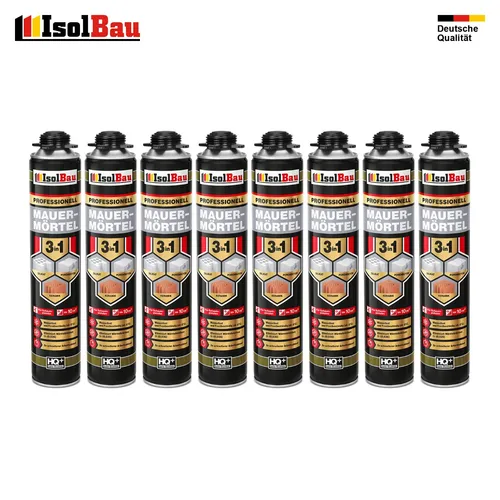 Mauermörtel Pistolenschaum 3in1 PU-Mörtel 750ml von IsolBau