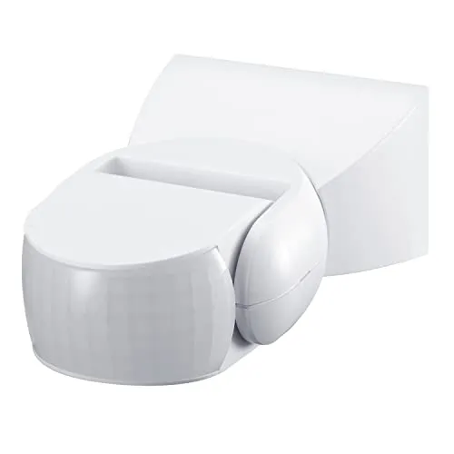 Maclean MCE201W Universal Infrarot Bewegungssensor mit Dämmerungssensor | Reichweite: 12m | Bewegungsmelder für Decken- und Wandmontage, für den Innen- und Außenbereich (12m 180° IP65, Weiß)