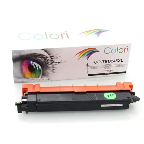 Colori Kompatibler Toner für Brother TN248XLBK Schwarz, 3000 Seiten - Hochwertiger Toner für Brother Drucker, bietet eine Seitenleistung von 3000 Seiten für klare und präzise Druckergebnisse. Ideal für den professionellen Einsatz in Büros.