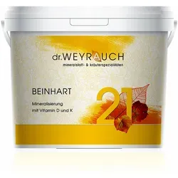 Dr. Weyrauch Nr. 21 Beinhart für Pferde 1,5 kg - Tiergesundheit - Fördert starke Knochen und gesunde Zähne durch eine spezielle Nährstoffrezeptur mit Vitaminen und Spurenelementen, ideal für Aufzucht und Zucht von Pferden.