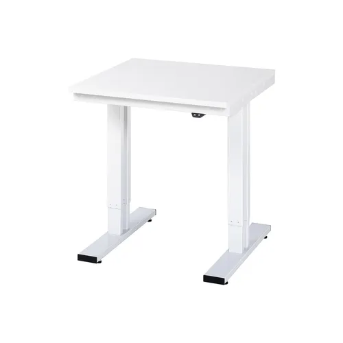 RAU Werktisch adlatus 300 elektrisch höhenverstellbar - Hochwertiger Werktisch mit Melaminharzbeschichtung, ideal für ergonomisches Arbeiten. Elektrische Höhenverstellung und bis zu 300 kg belastbar – perfekt für jeden Einsatz!