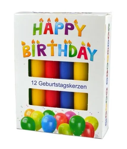 GEBURTSTAGSKERZEN 12 STÜCK KERZE GEBURTSTAG