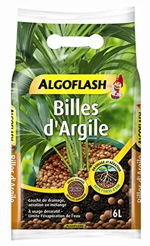 Algoflash Tonkugeln, begrenzt die Verdunstung von Wasser, 6 l, ATBILL6N, Braun