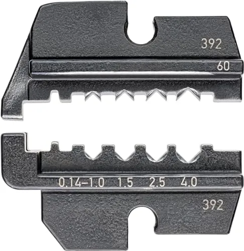 Knipex 97 49 60 Crimpeinsatz für HTS + Harting - Abisolier- & Crimpzangen, ideal für gedrehte Kontakte von 0,14 bis 4,0 mm², sorgt für zuverlässige Verbindungen.