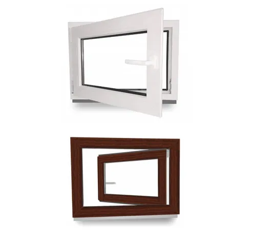 JeCo Fenster Kellerfenster Kunststoff innen weiß / außen Farbe 2-fach Verglasung