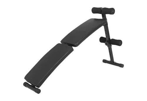 GORILLA SPORTS Trainingsstation Klappbare Sit Up Bank in Schwarz