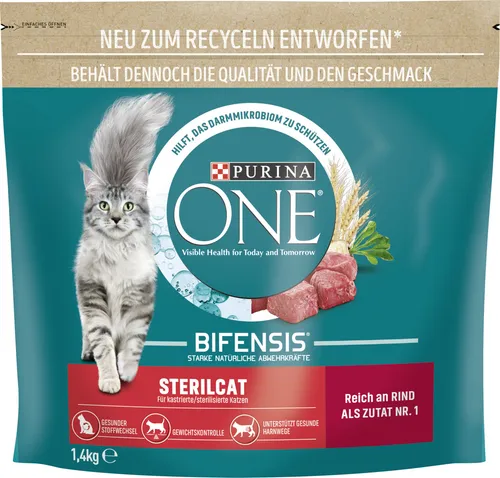 Purina One Sterilcat reich an Rind 1,4 kg