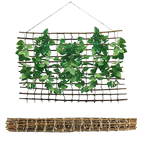 Coradoma Rankgitter aus Weide für Kletterpflanzen – 100x200 cm
